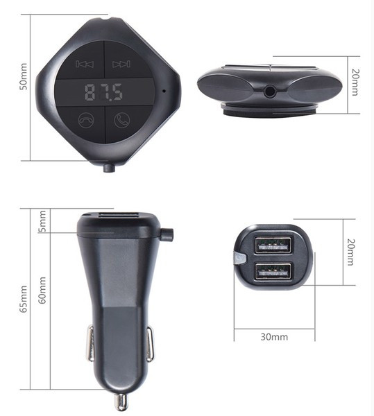 Autós adó FM és AUX porttal