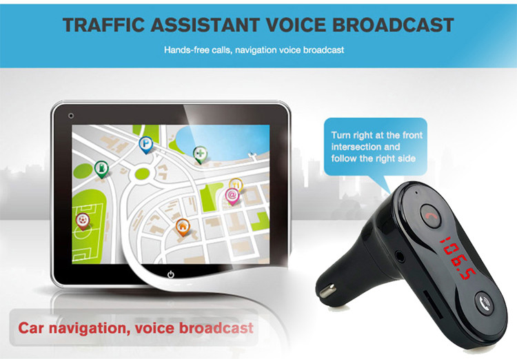 Πομπός αυτοκινήτου MP3 με hands-free, φωνητική εντολή και FM