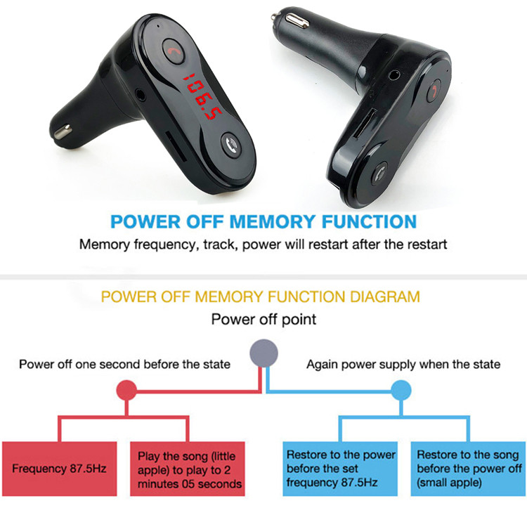 Πομπός αυτοκινήτου MP3 με hands-free, φωνητική εντολή και FM