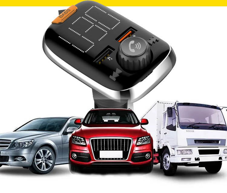 Transmițător auto Bluetooth cu două porturi USB