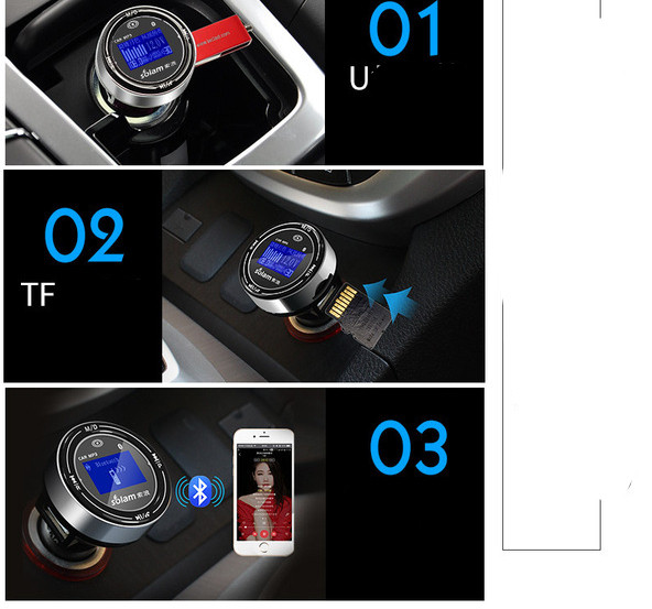 MP3 autós adó - USB porttal és Bluetooth-al