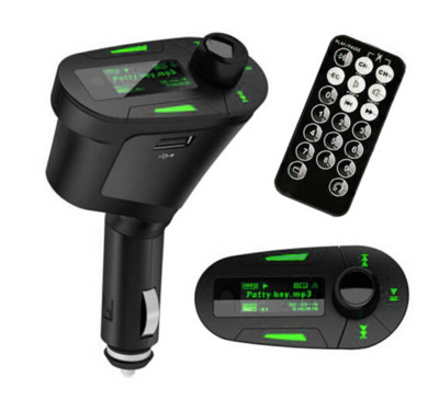 Πομπός αυτοκινήτου με οθόνη LED, Bluetooth, FM, τηλεχειριστήριο και καλώδιο AUX