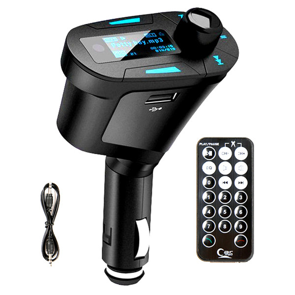 Automobilinis siųstuvas su LED ekranu, Bluetooth, FM, nuotolinio valdymo pultu ir AUX laidu