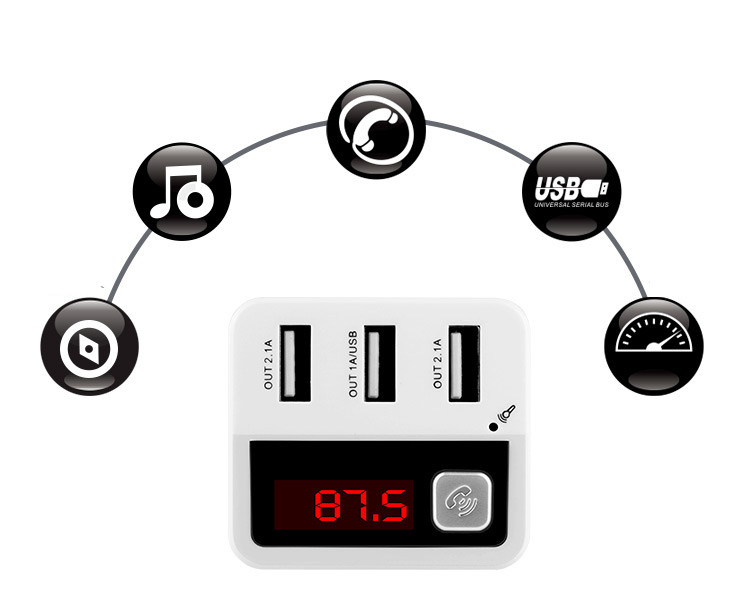 MP3 automašīnas raidītājs ar USB portu, Bluetooth un brīvroku sistēmu