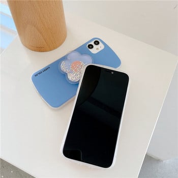 Θήκη για το Iphone 11 με βάση και 3D λουλούδι με γυαλιστερά σωματίδια