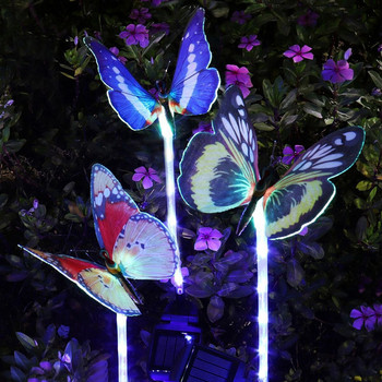 Водоустойчива соларна лампа с LED светлина във формата на пеперуда 