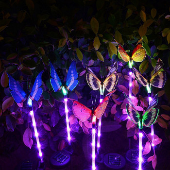Водоустойчива соларна лампа с LED светлина във формата на пеперуда 