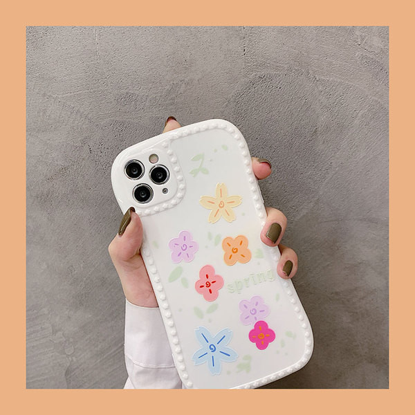 Värviline lilledega silikoonümbris Iphone 11 Pro jaoks