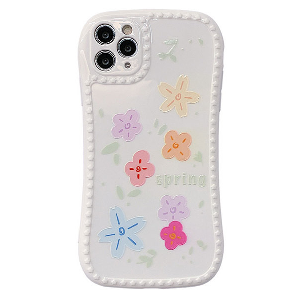 Värviline lilledega silikoonümbris Iphone 11 Pro jaoks