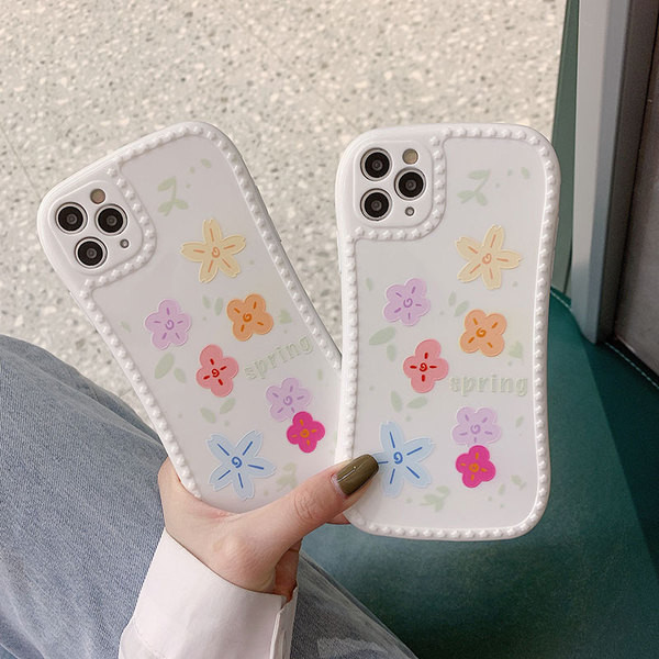 Värviline lilledega silikoonümbris Iphone 11 Pro jaoks