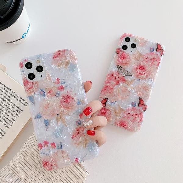 Iphone 11 Pro Max futrālis ar ziediem un turētāju - divi modeļi