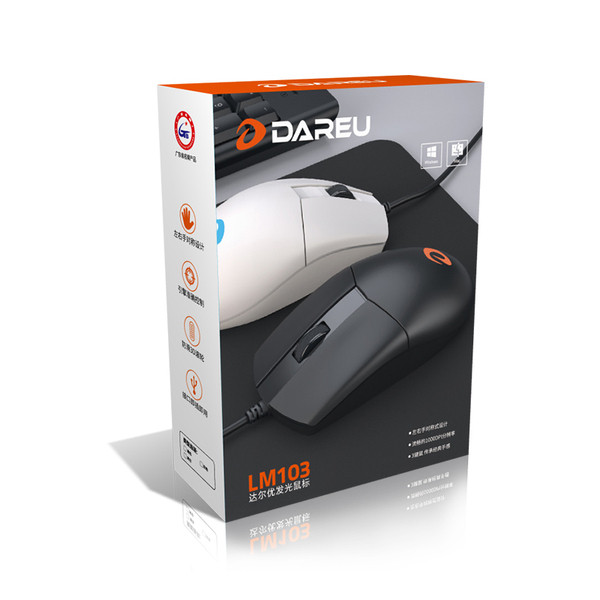 Daeryou LM103 datorpele melnbaltā krāsā