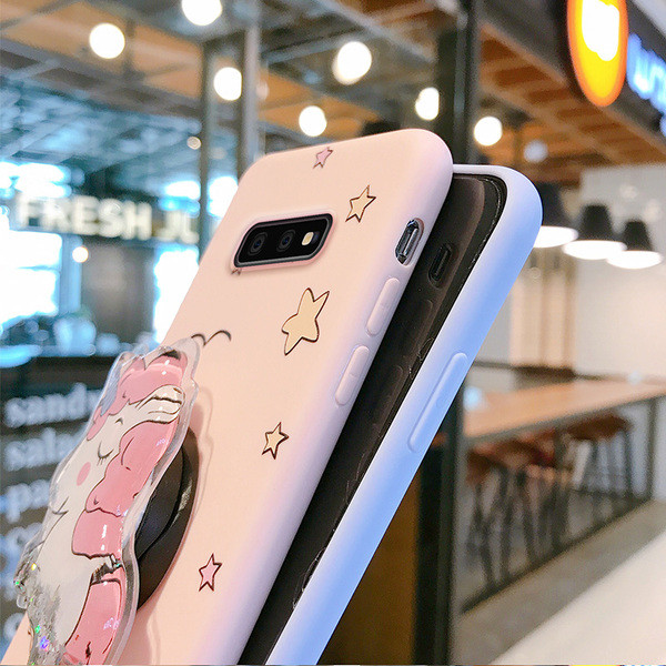 Ükssarviku hoidjaga silikoonümbris Samsung S10 jaoks