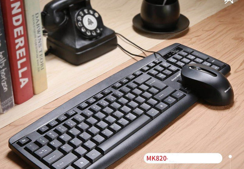 MK820 Кабелна клавиатура и мишка за офиса и дома