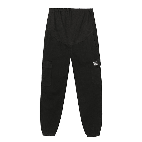 Hosszú női nadrág zsebekkel terhes nők számára