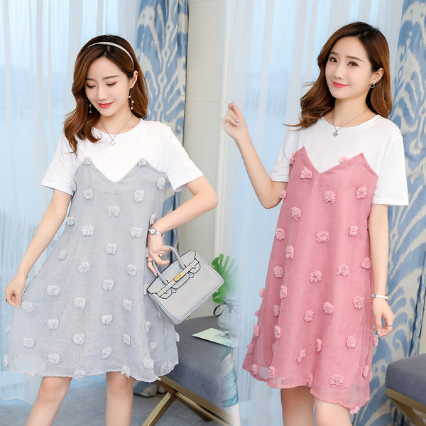 Rochie de dama potrivita pentru gravide cu maneca scurta