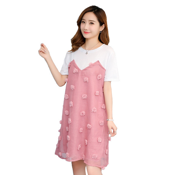 Rochie de dama potrivita pentru gravide cu maneca scurta