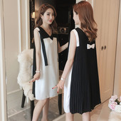 Sieviešu kleita grūtniecēm melnā krāsā