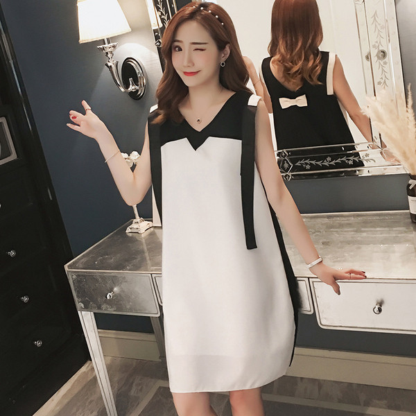 Sieviešu kleita grūtniecēm melnā krāsā