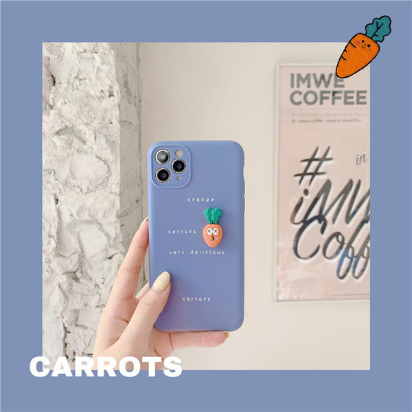 Ühevärviline 3D puuviljaelemendiga ümbris telefonile Iphone 11 Pro Max