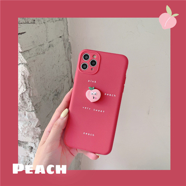 Ühevärviline 3D puuviljaelemendiga ümbris telefonile Iphone 11 Pro Max