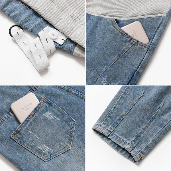 Naujas moteriškų džinsinių kelnių modelis nėščiosioms