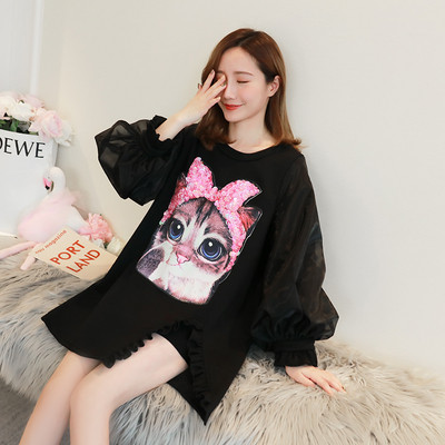 Kismamaruha színes rátéttel és széles ujjakkal