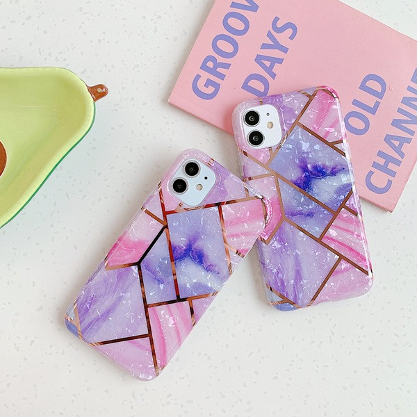 Husa multicolora pentru Iphone 11 cu efect de marmura