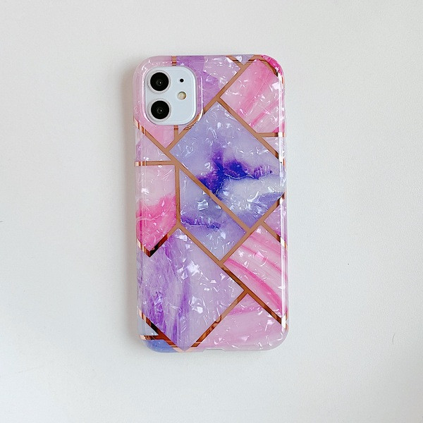 Husa multicolora pentru Iphone 11 cu efect de marmura