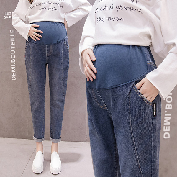 Blugi de dama cu talie inalta pentru gravide