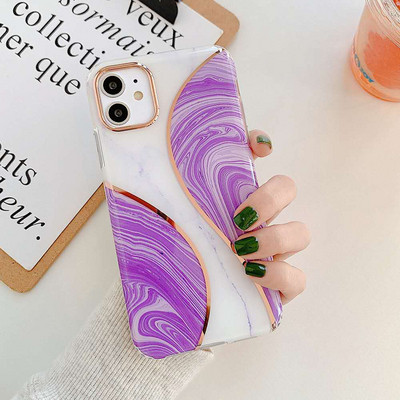Силиконов калъф  за Iphone 11 с мраморен ефект