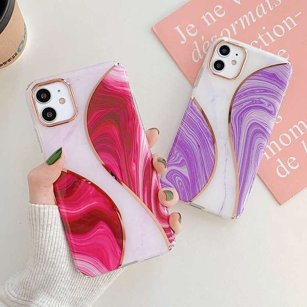 Силиконов калъф  за Iphone 11 с мраморен ефект