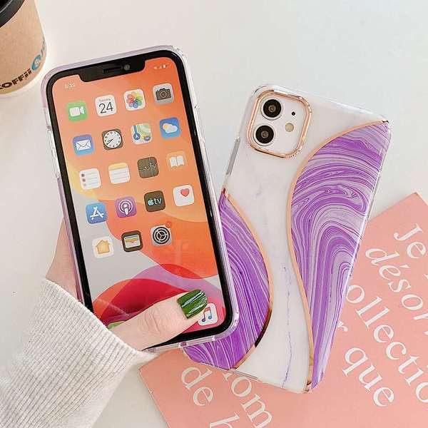 Силиконов калъф  за Iphone 11 с мраморен ефект