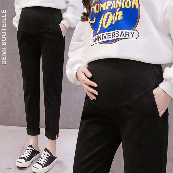 Model nou de pantaloni de dama pentru gravide cu buzunare