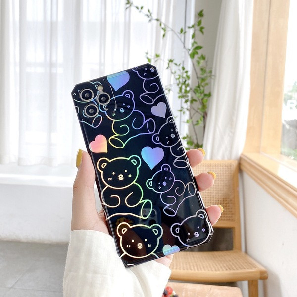 Калъф за Iphone 11 Pro Max с мече в черен цвят