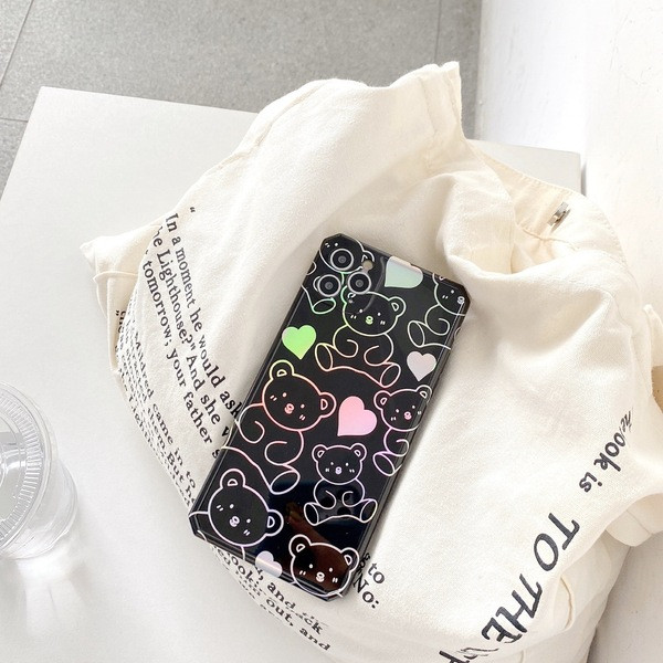 Калъф за Iphone 11 Pro Max с мече в черен цвят