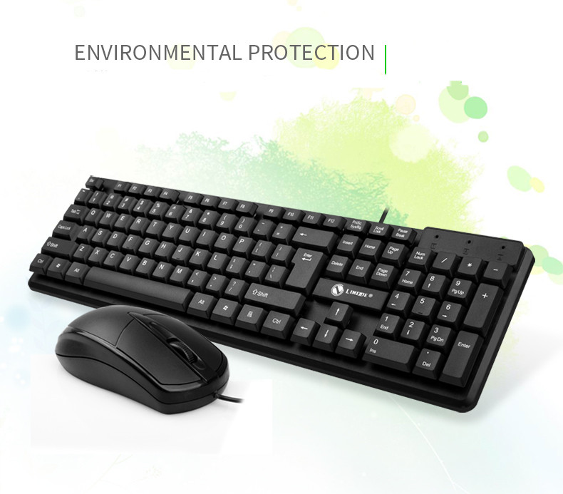 Limei T13 USB kabeļa tastatūra un datora pele - ūdensizturīga