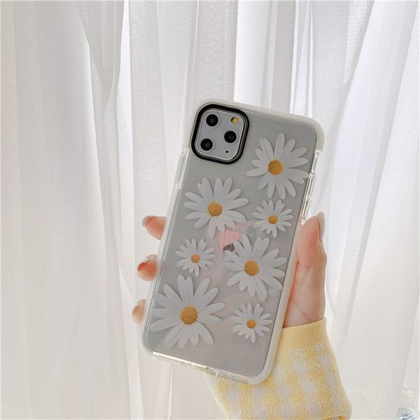 Silikona maciņš ar margrietiņām priekš Iphone 11 Pro Max