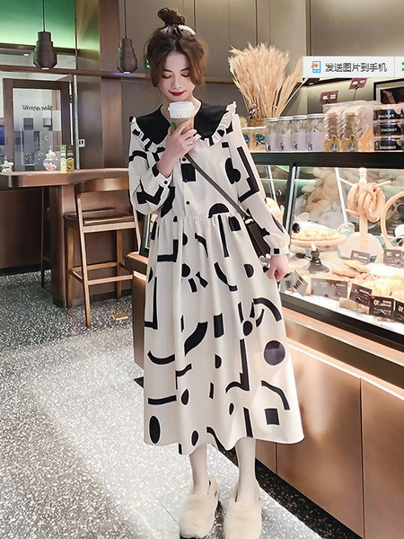 Hosszú ujjú ingruha terhes nőknek