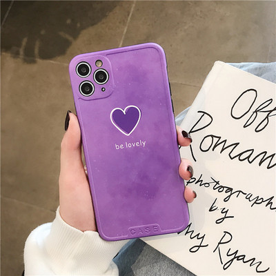 Θήκη για Iphone 11 Pro Max σε μωβ χρώμα και καρδιές - δύο μοντέλα
