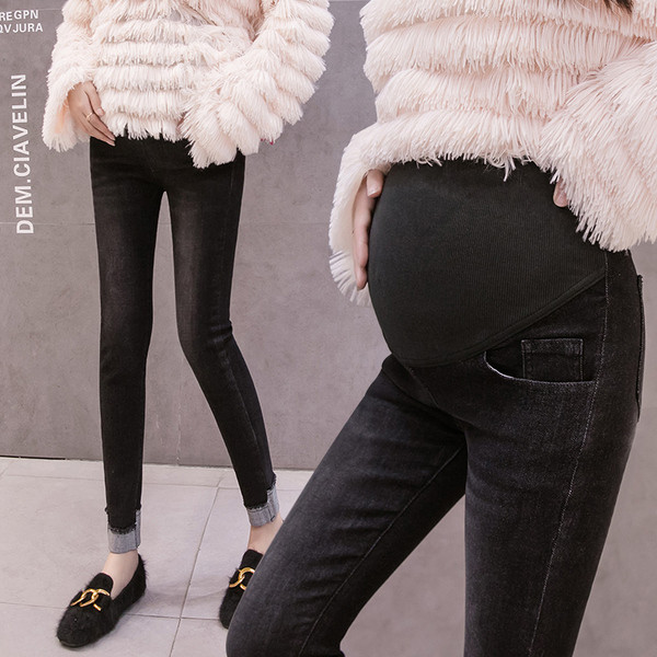 Magas derékú női farmer új modellje terhes nők számára