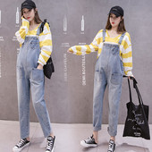 Naujas moteriškų džinsinių kombinezonų modelis nėščiosioms