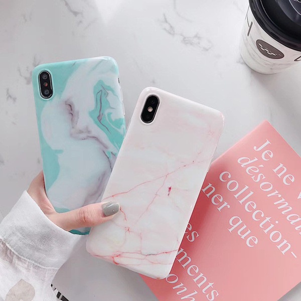 Márvány hatású szilikon tok iPhone X / XS-hez