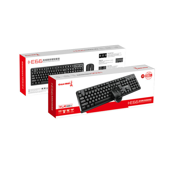 Ασύρματο πληκτρολόγιο και ποντίκι Great Wall E66 για γραφείο