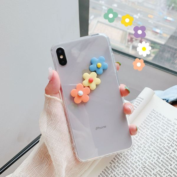 Silikonska maska za iPhone X / XS sa 3D cvjetićima - dva modela