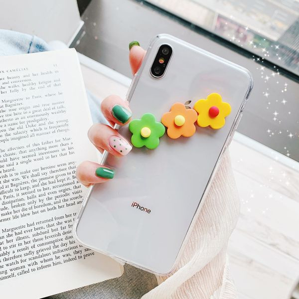 Silikonska maska za iPhone X / XS sa 3D cvjetićima - dva modela