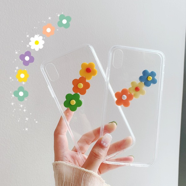 Silikonska maska za iPhone X / XS sa 3D cvjetićima - dva modela