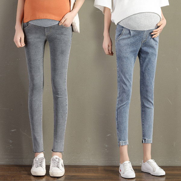 Női rugalmas farmer új modell magas derékkal terhes nők számára