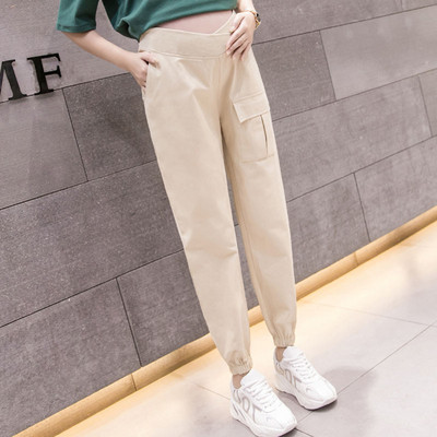 Γυναικείο παντελόνι για έγκυες γυναίκες με τσέπη και ελαστικό στον αστράγαλο