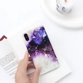 Husa din silicon cu efect de marmura pentru iPhone X / XS